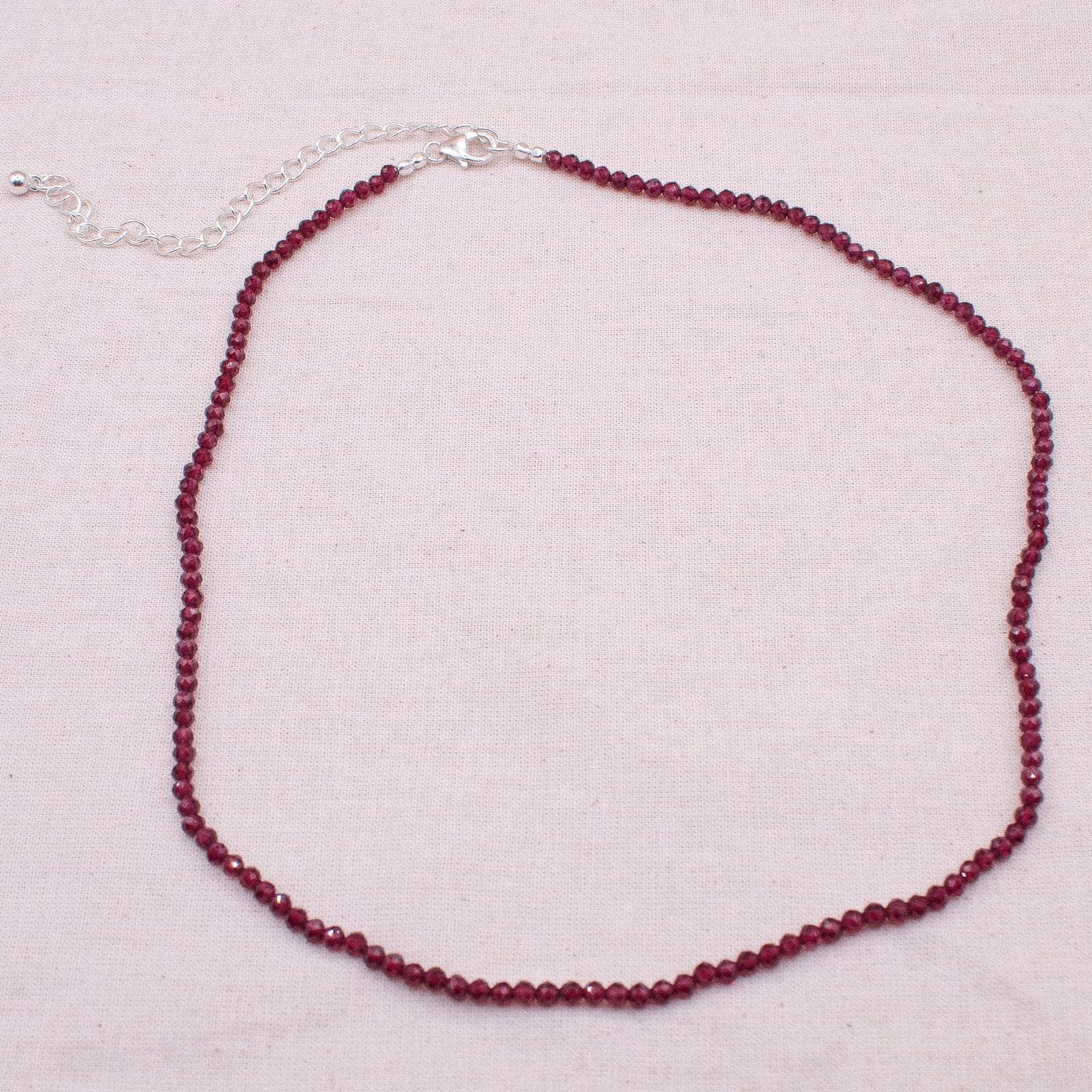 Garnet Single or Double Strand Bead Necklace