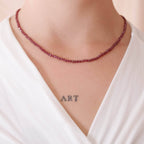 Garnet Single or Double Strand Bead Necklace