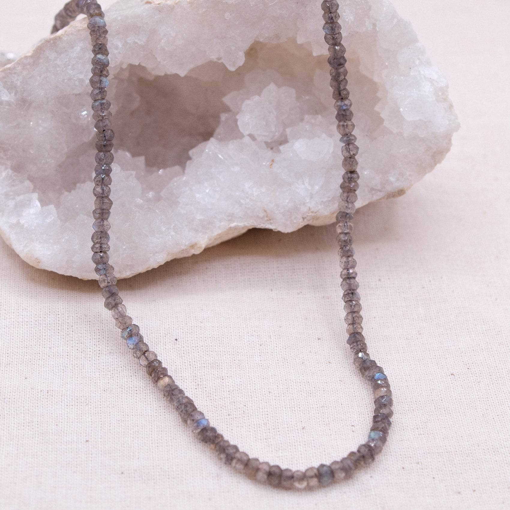 Labradorite Single or Double Strand Bead Necklace
