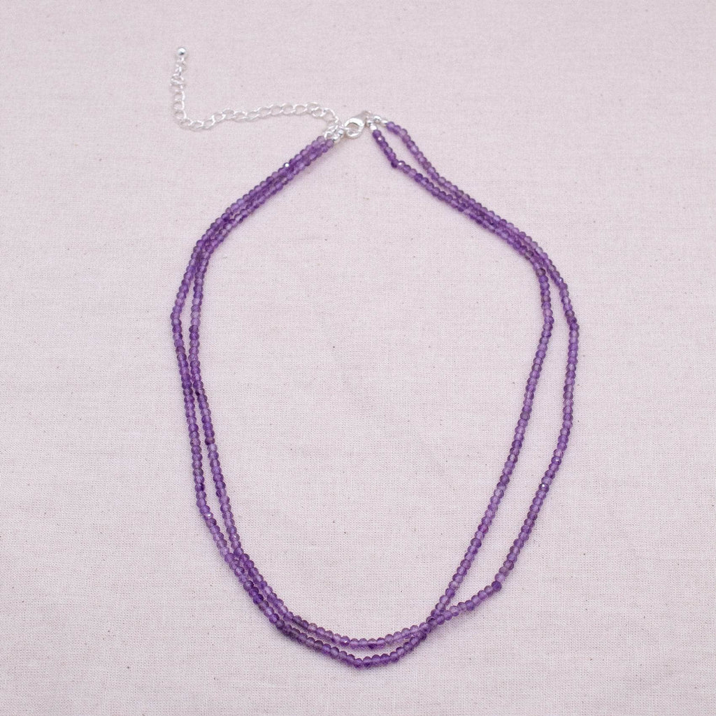 Amethyst Single or Double Strand Bead Necklace