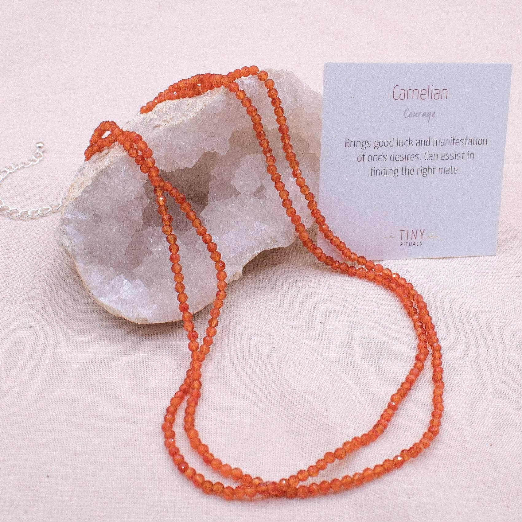 Carnelian Single or Double Strand Bead Necklace