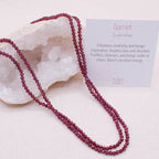 Garnet Single or Double Strand Bead Necklace
