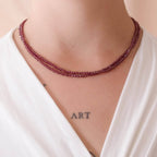 Garnet Single or Double Strand Bead Necklace