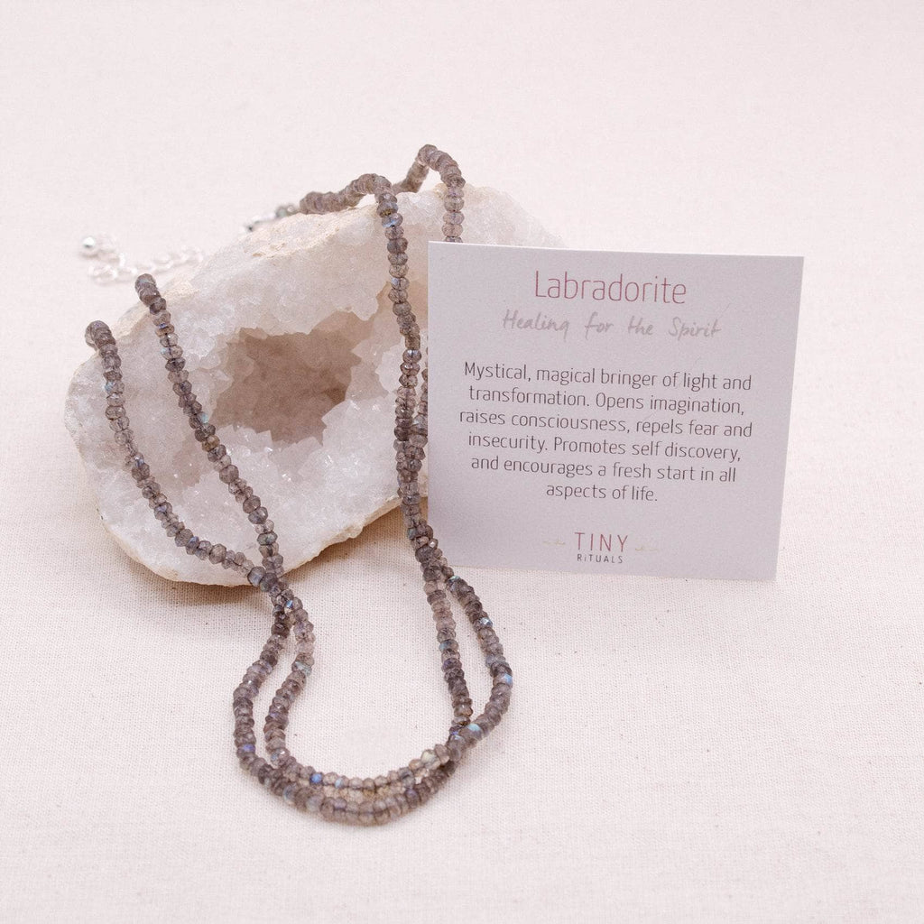 Labradorite Single or Double Strand Bead Necklace