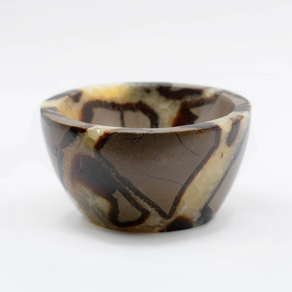 Rare Black Septarian Crystal Bowl - 1 of a Kind