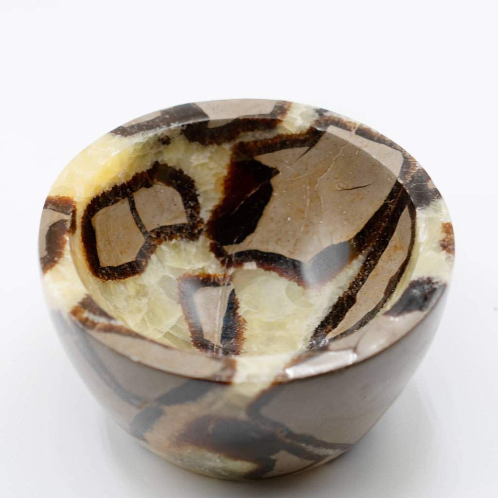 Rare Black Septarian Crystal Bowl - 1 of a Kind