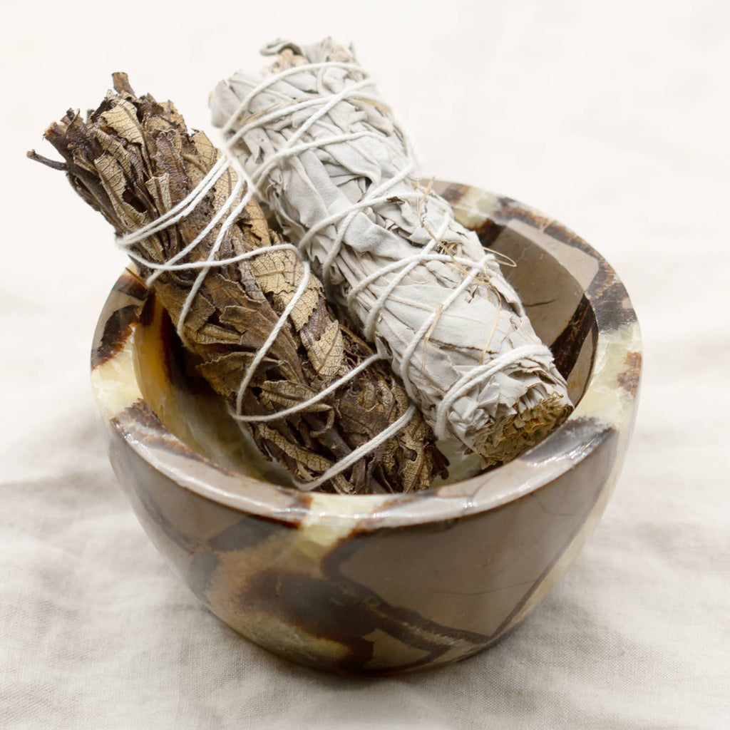 Rare Black Septarian Crystal Bowl - 1 of a Kind