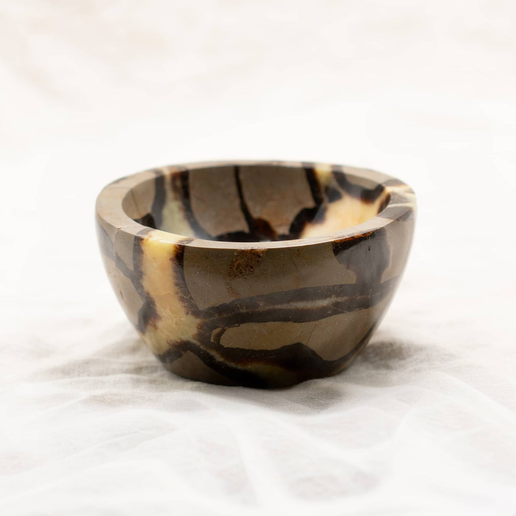 Rare Black Septarian Crystal Bowl - 1 of a Kind