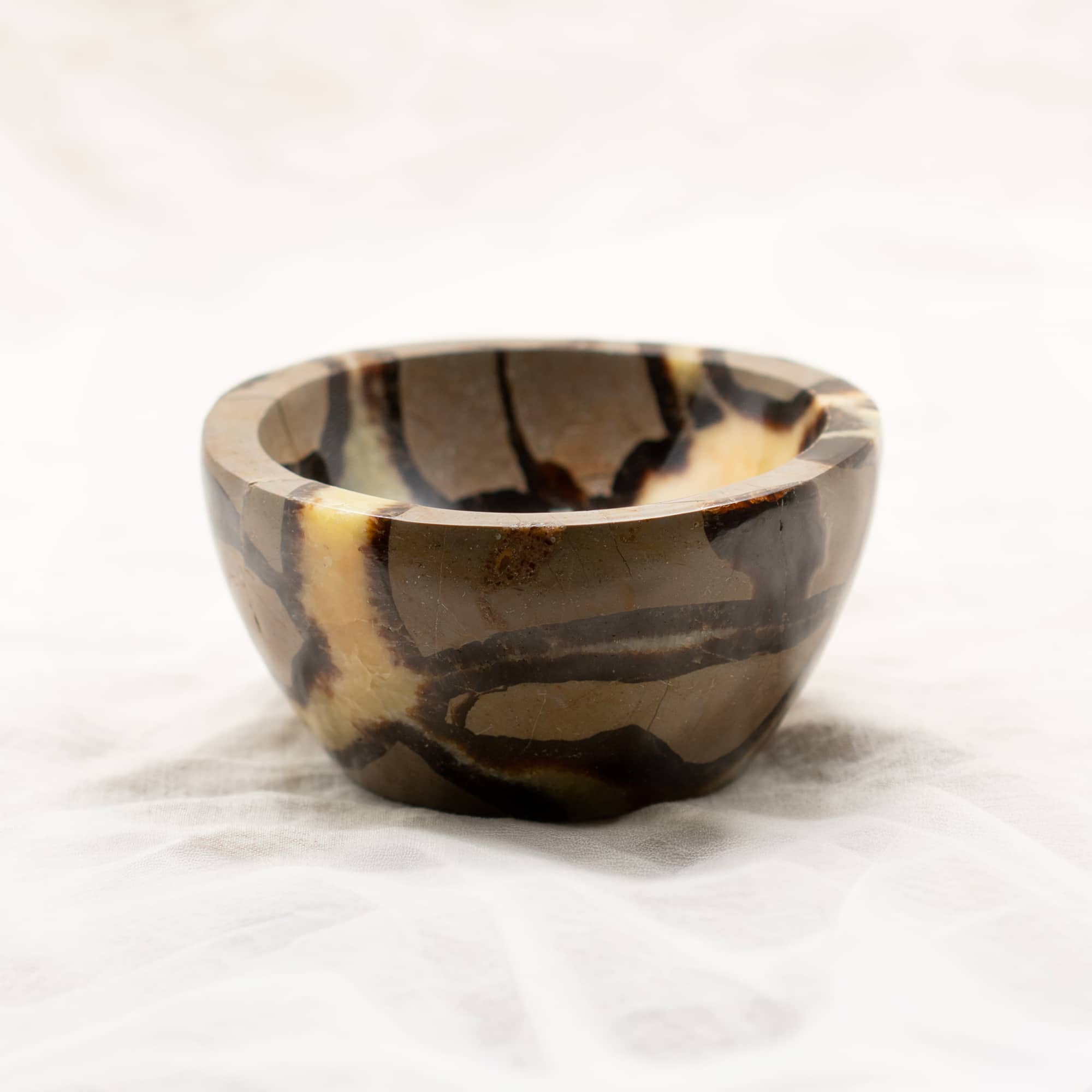 Rare Black Septarian Crystal Bowl - 1 of a Kind