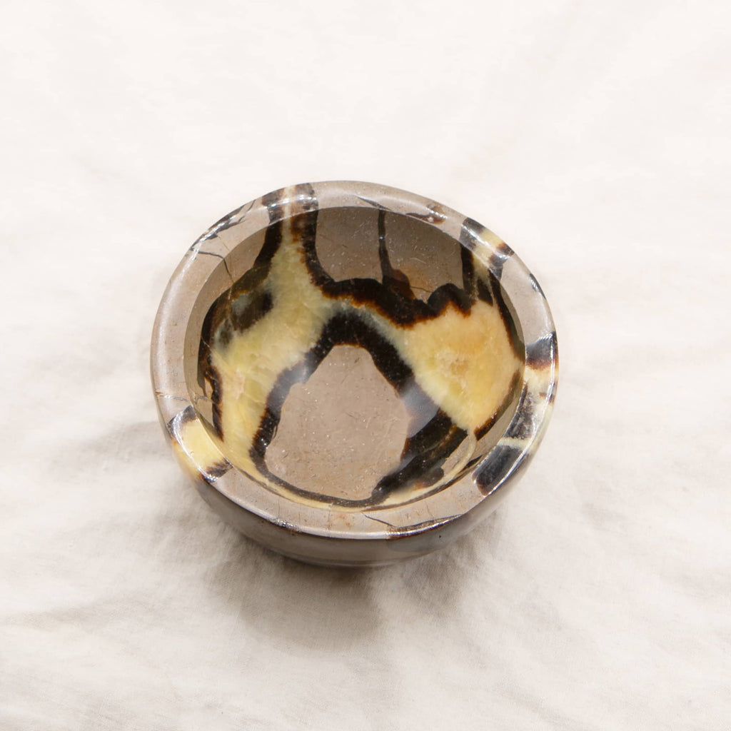 Rare Black Septarian Crystal Bowl - 1 of a Kind