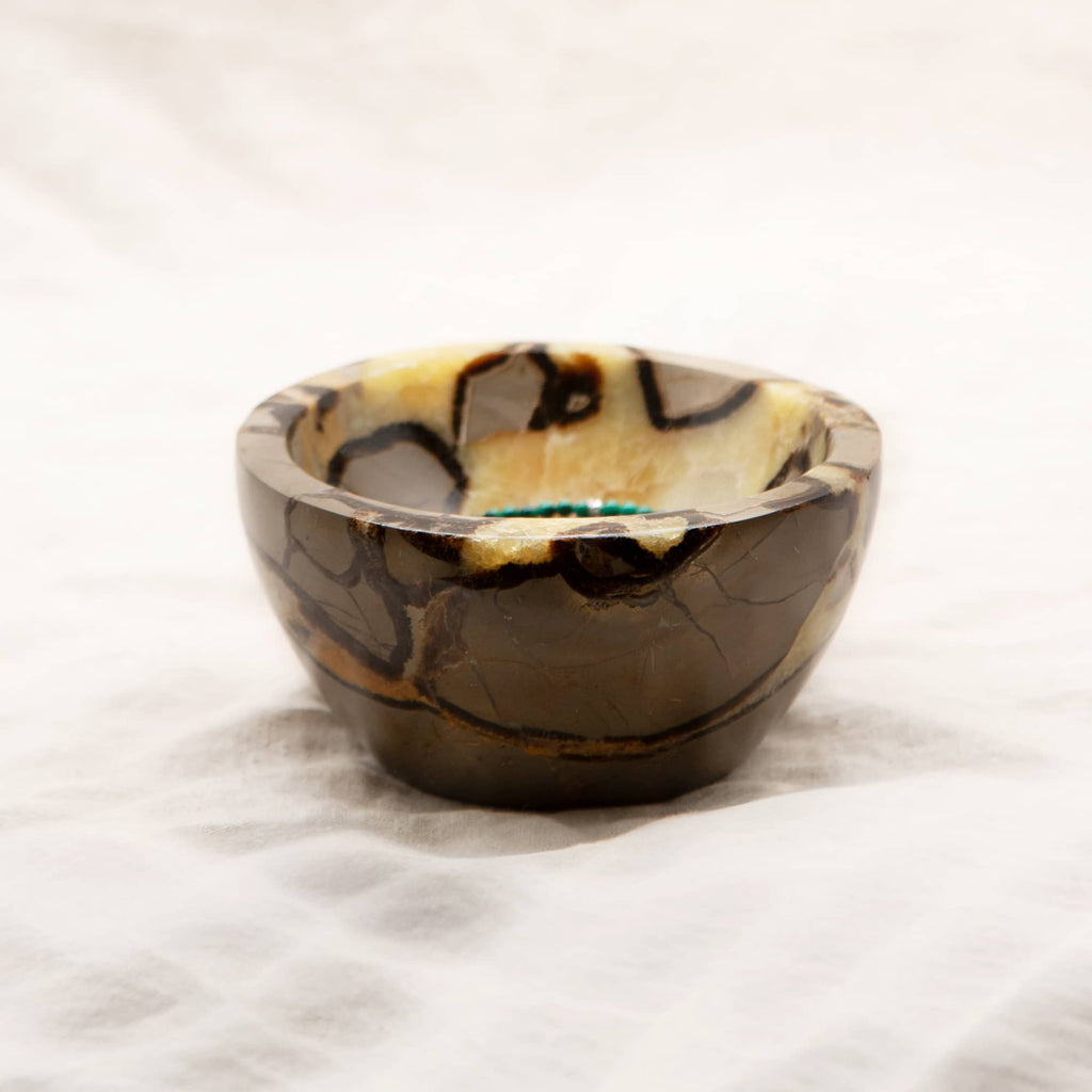 Rare Black Septarian Crystal Bowl - 1 of a Kind
