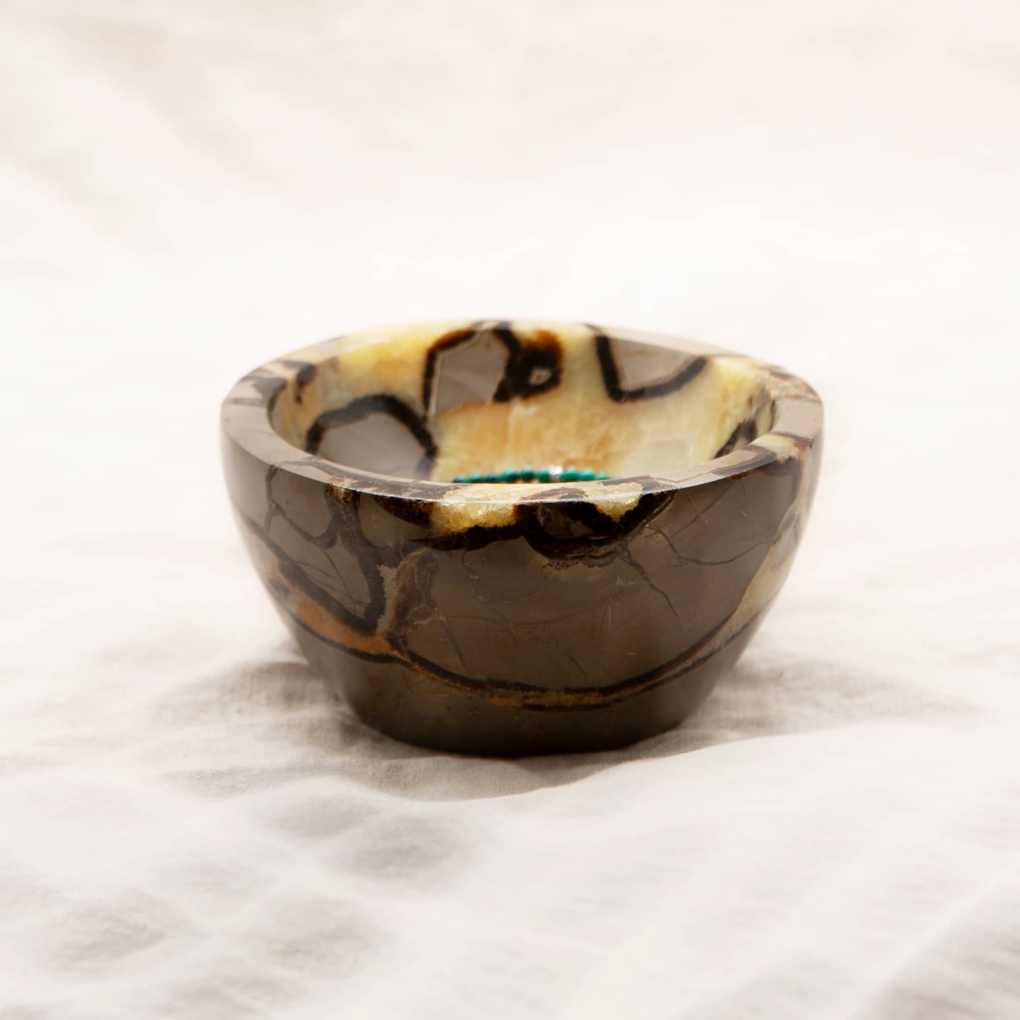 Rare Black Septarian Crystal Bowl - 1 of a Kind