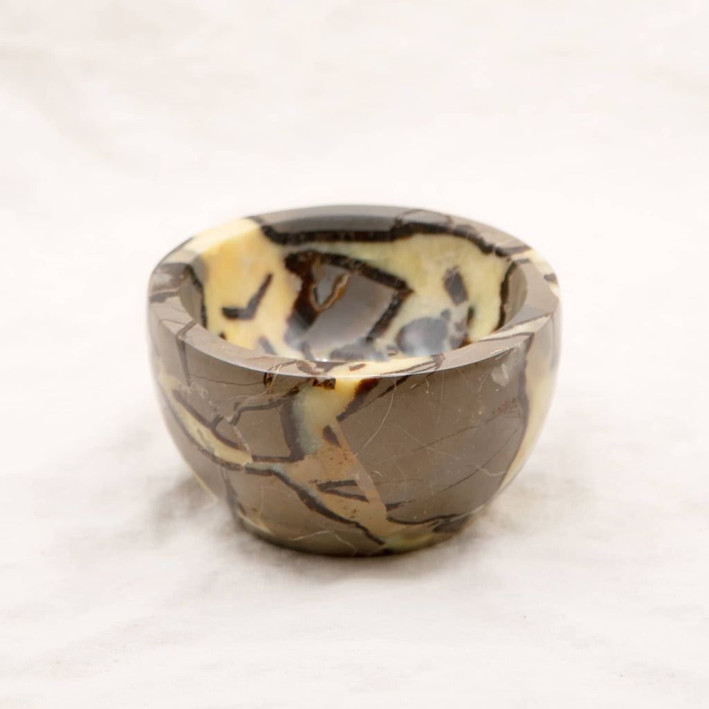 Rare Black Septarian Crystal Bowl - 1 of a Kind