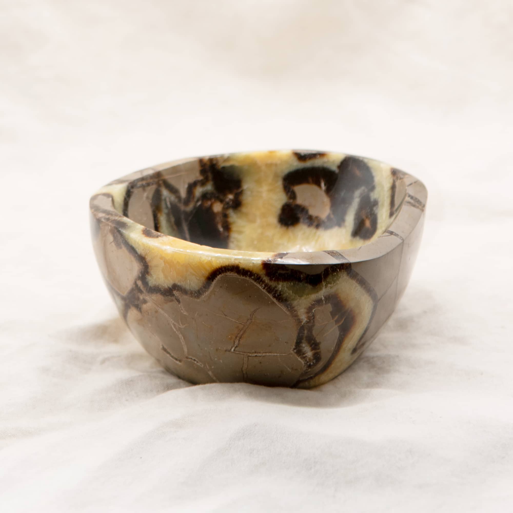 Rare Black Septarian Crystal Bowl - 1 of a Kind