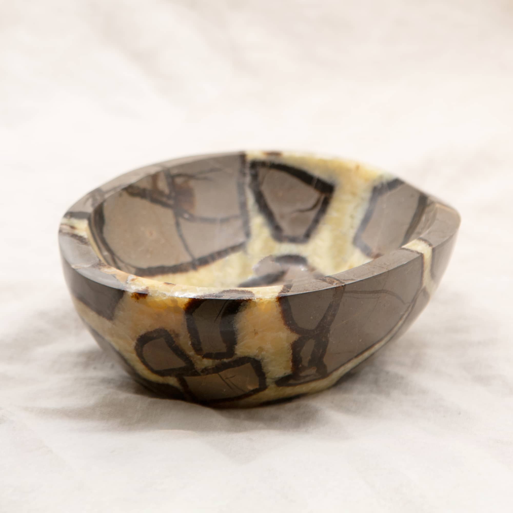 Rare Black Septarian Crystal Bowl - 1 of a Kind
