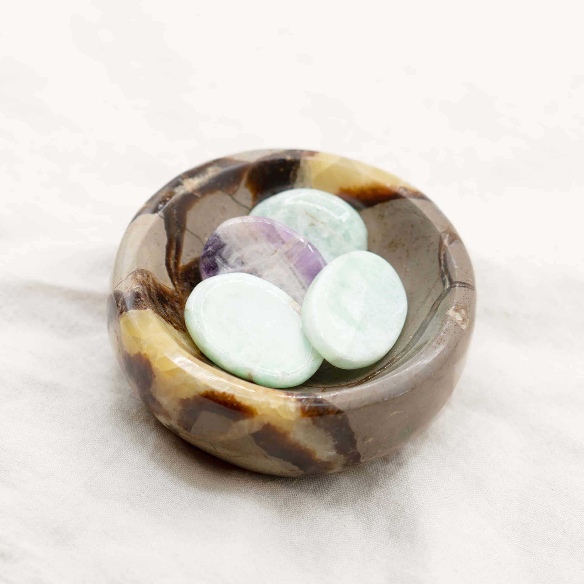 Rare Black Septarian Crystal Bowl - 1 of a Kind