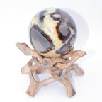 Rare Black Septarian Sphere - 1 of a Kind