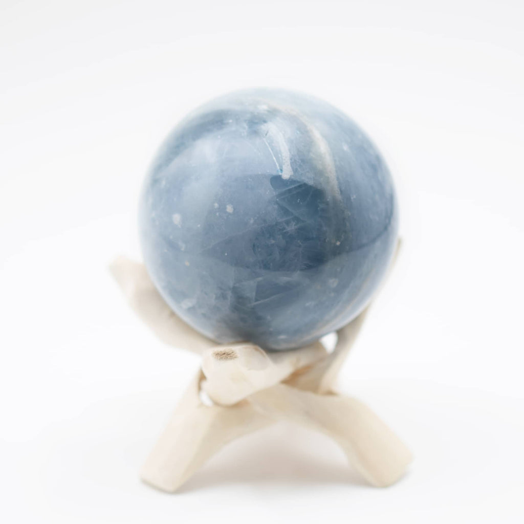Blue Calcite Sphere- Large - 1 of a Kind