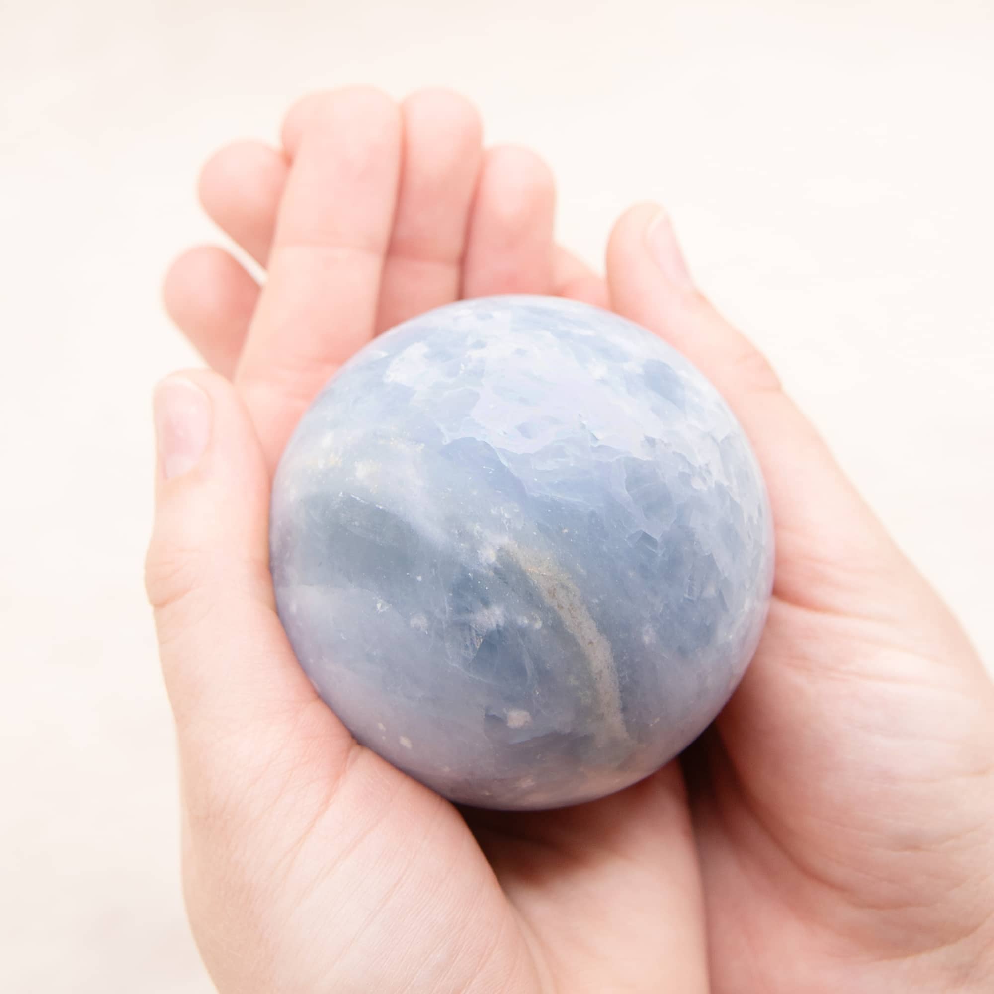 Blue Calcite Sphere- Large - 1 of a Kind