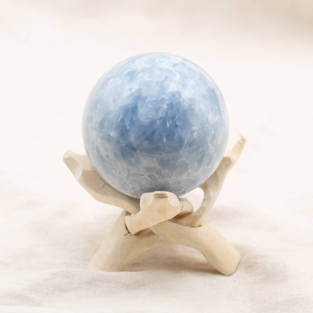 Blue Calcite Sphere- Large - 1 of a Kind
