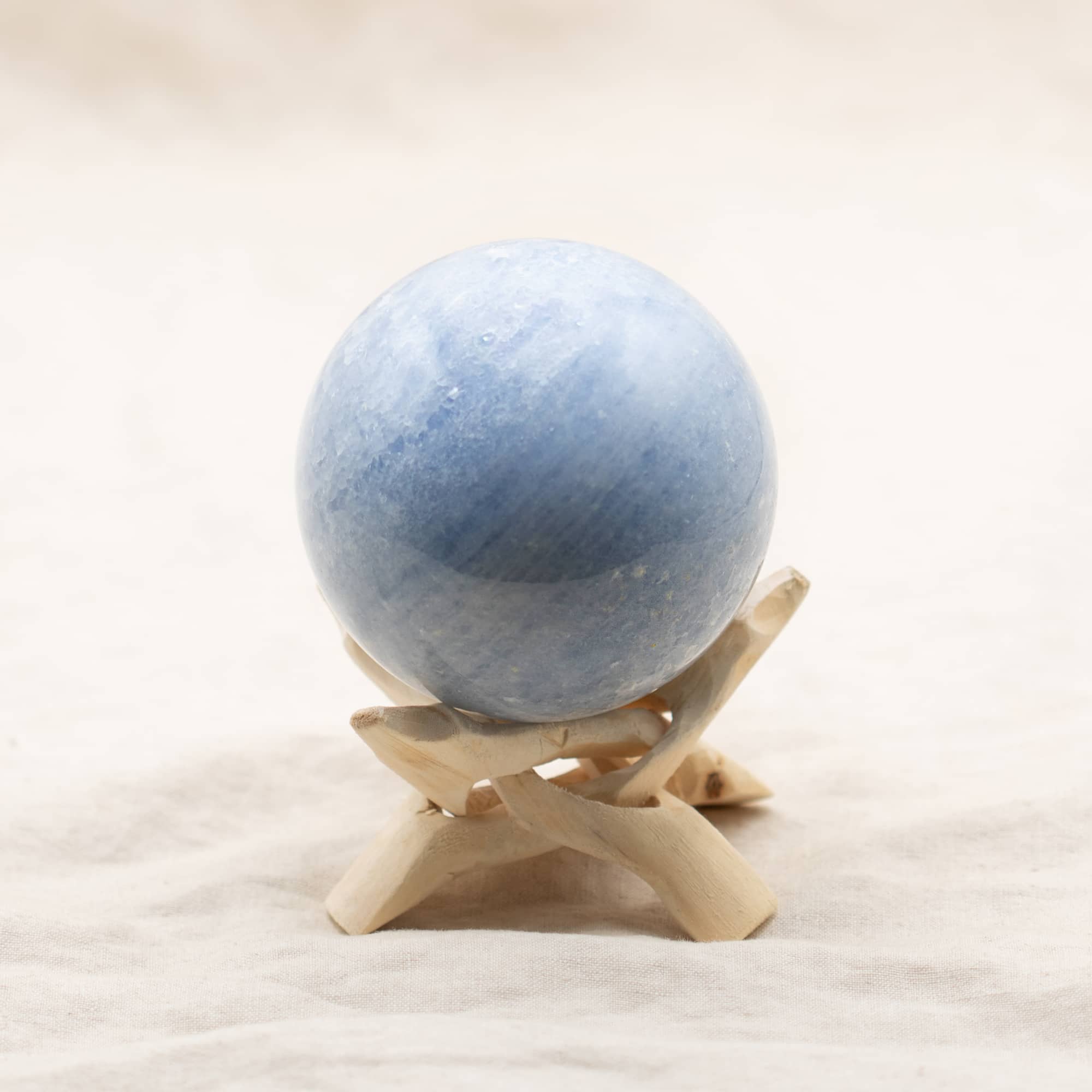 Blue Calcite Sphere- Large - 1 of a Kind