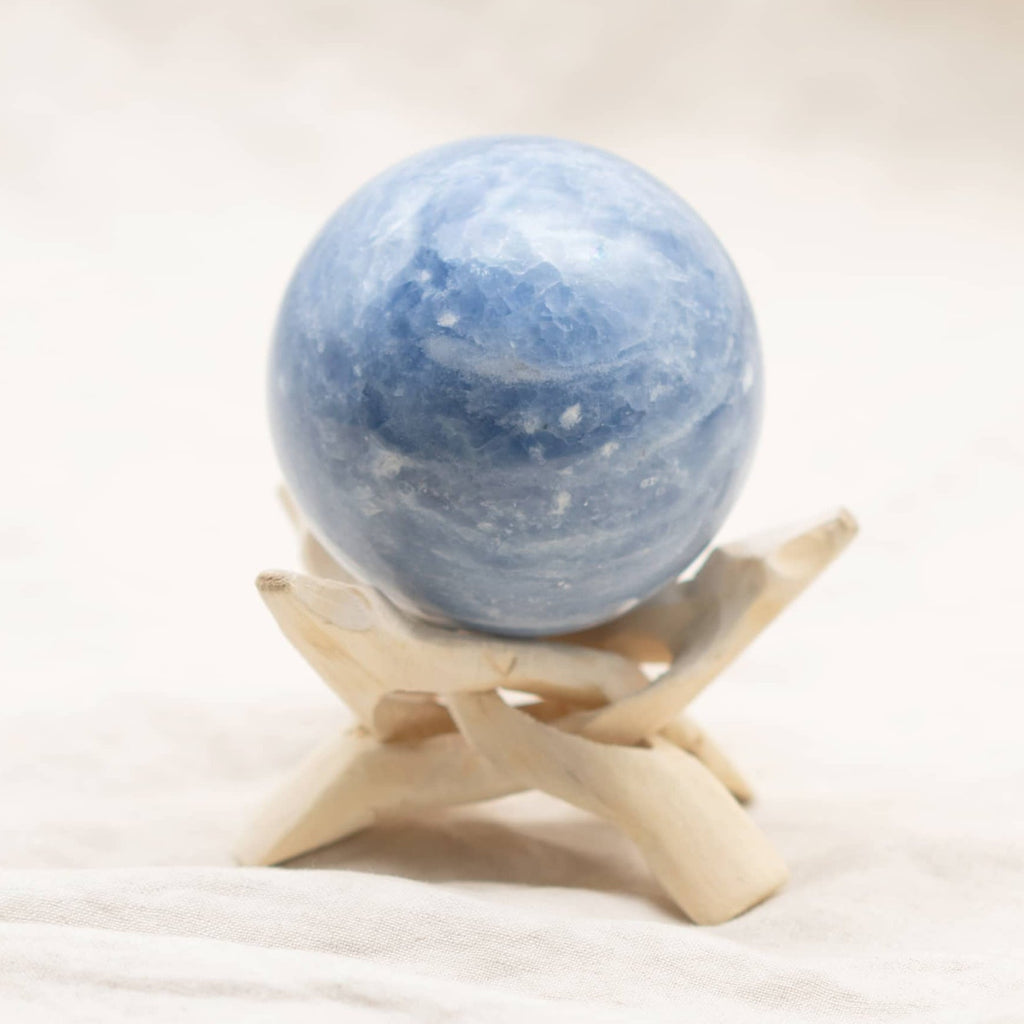 Blue Calcite Sphere- Large - 1 of a Kind