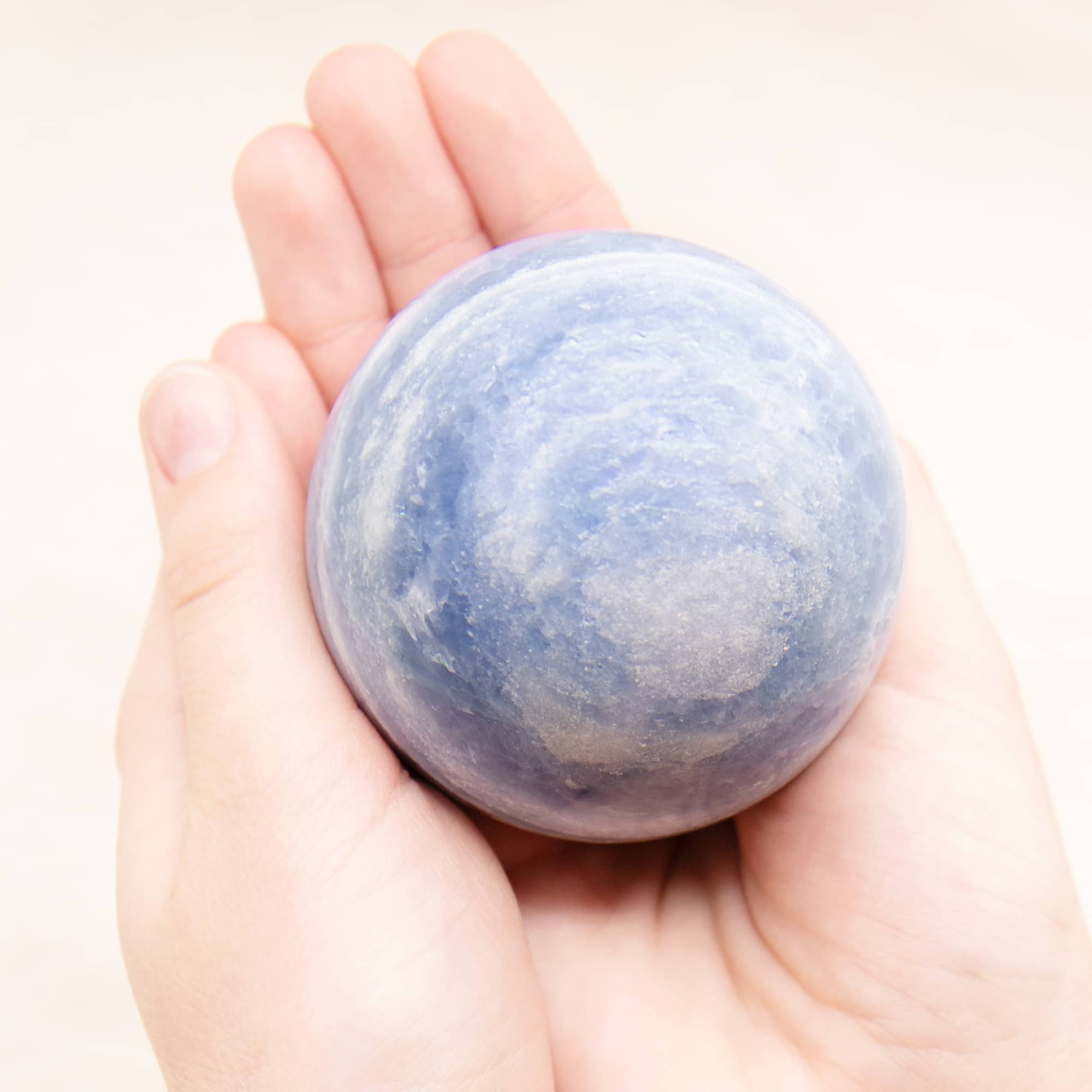 Blue Calcite Sphere- Large - 1 of a Kind