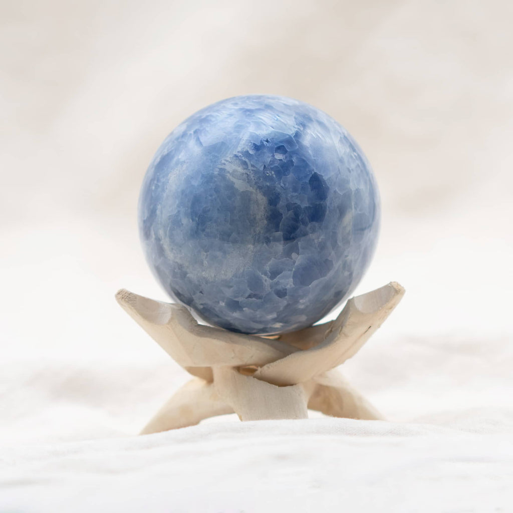 Blue Calcite Sphere- Large - 1 of a Kind