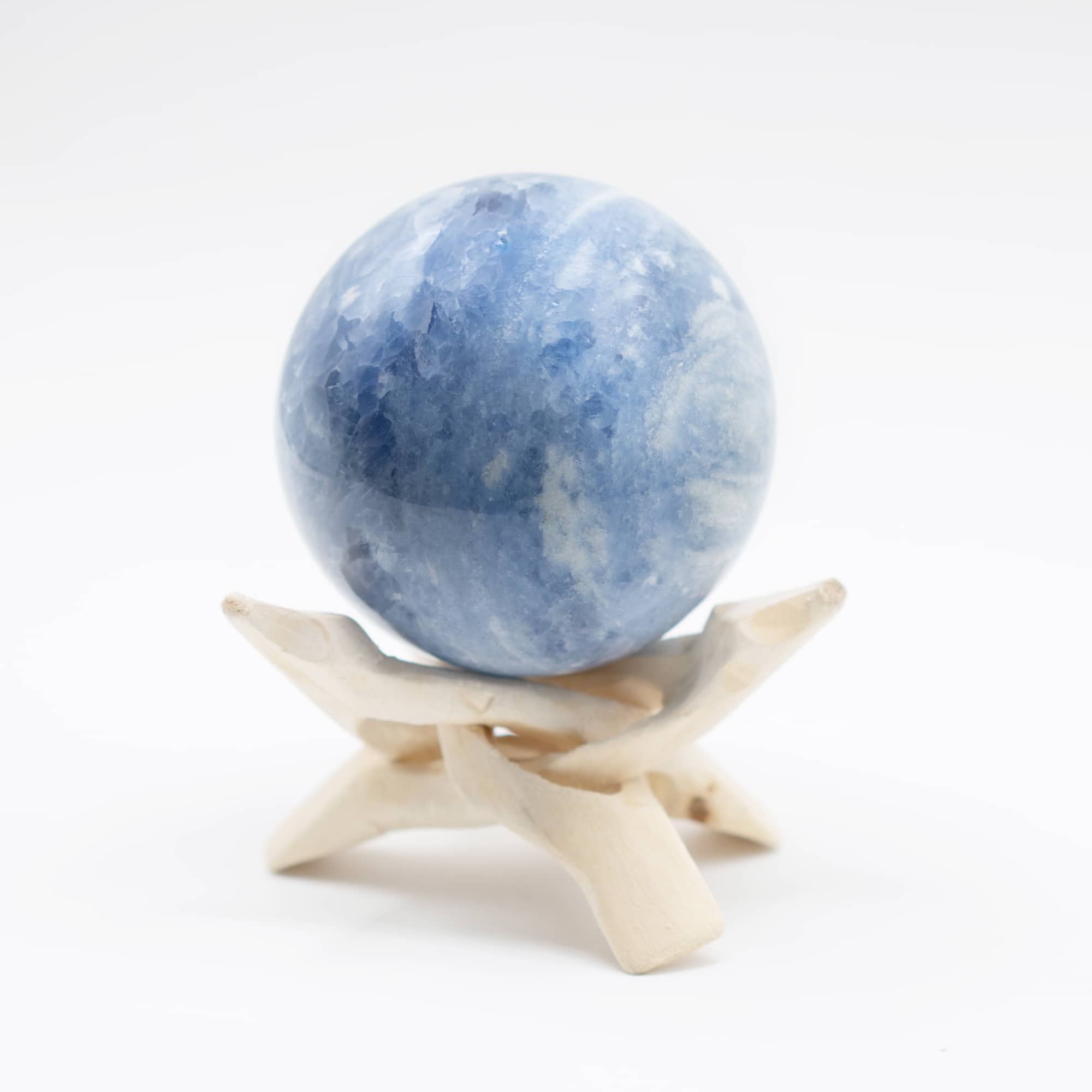 Blue Calcite Sphere- Large - 1 of a Kind