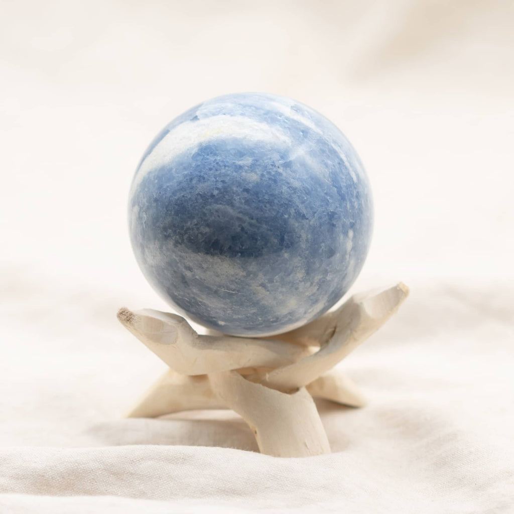 Blue Calcite Sphere- Large - 1 of a Kind