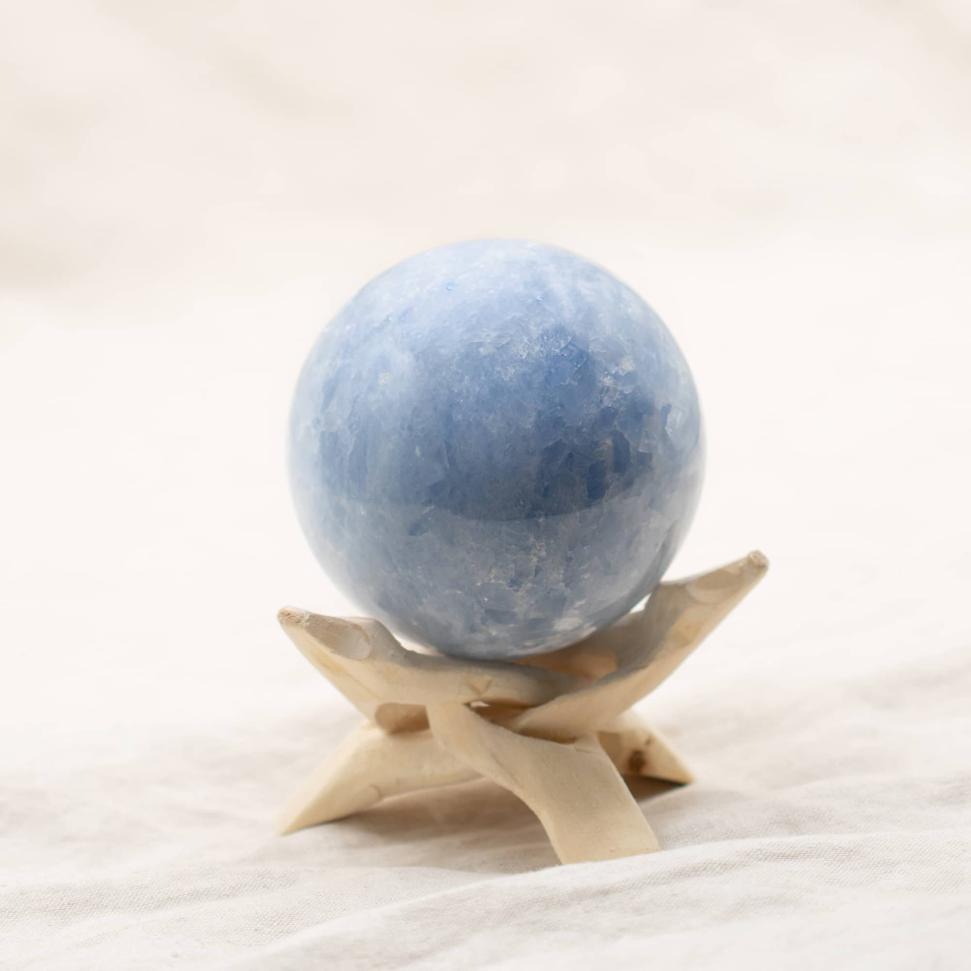 Blue Calcite Sphere- Large - 1 of a Kind