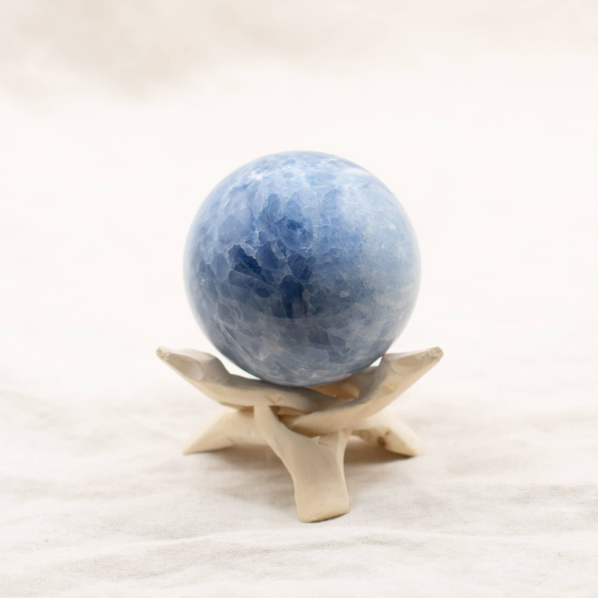Blue Calcite Sphere- Large - 1 of a Kind