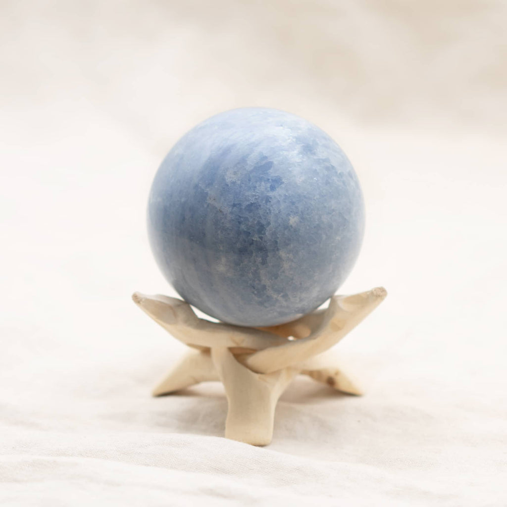 Blue Calcite Sphere- Large - 1 of a Kind