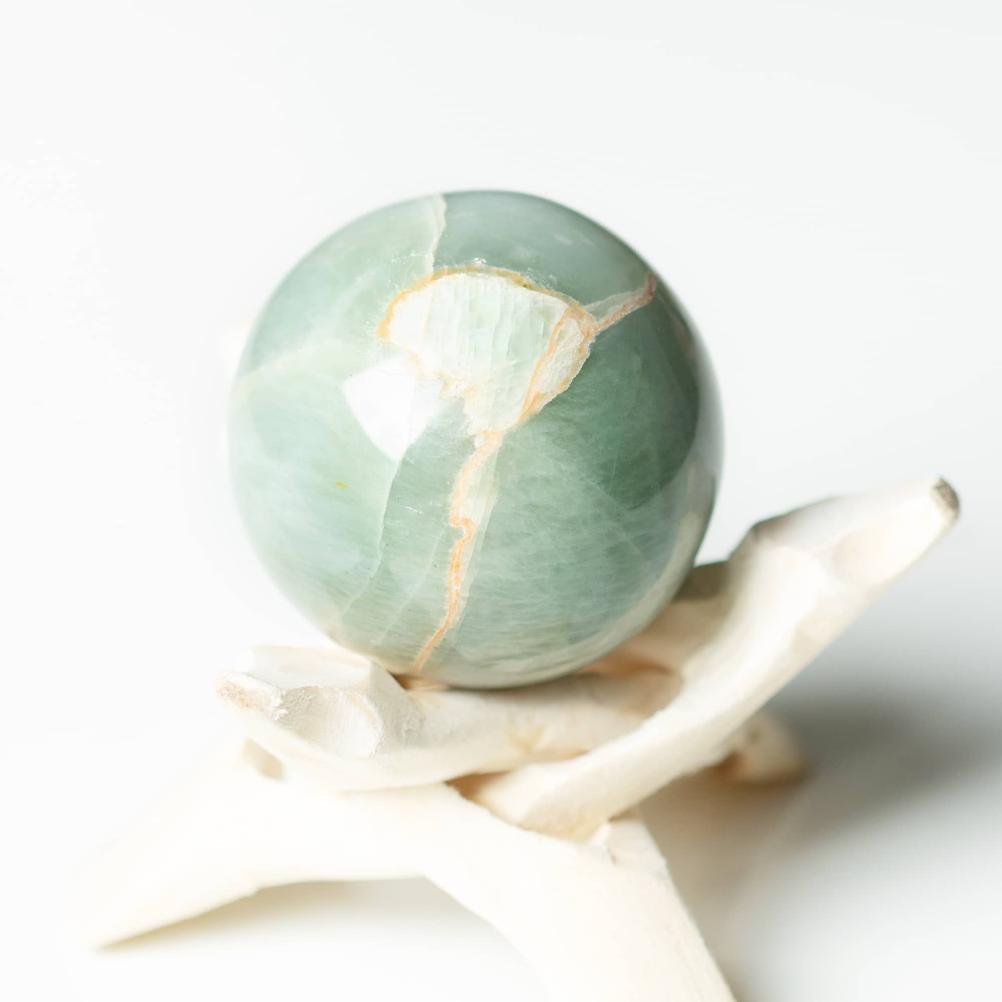 Rare Green Moonstone Sphere - 1 of a Kind