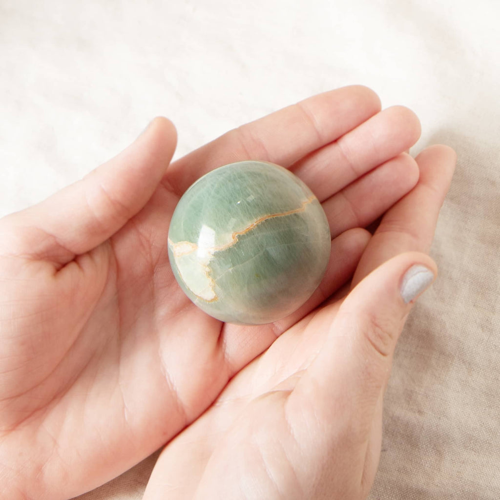 Rare Green Moonstone Sphere - 1 of a Kind