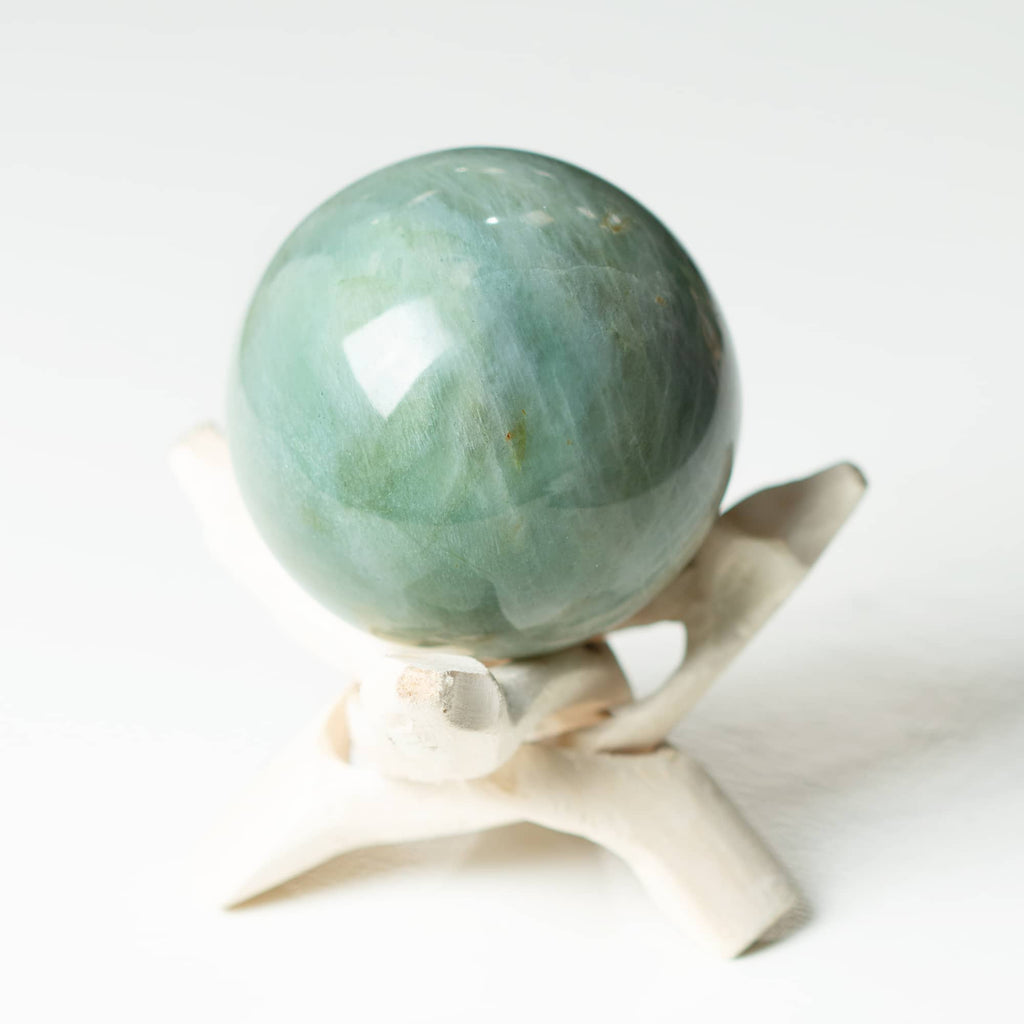 Rare Green Moonstone Sphere - 1 of a Kind