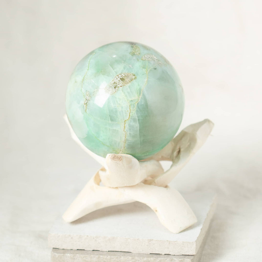 Rare Green Moonstone Sphere - 1 of a Kind