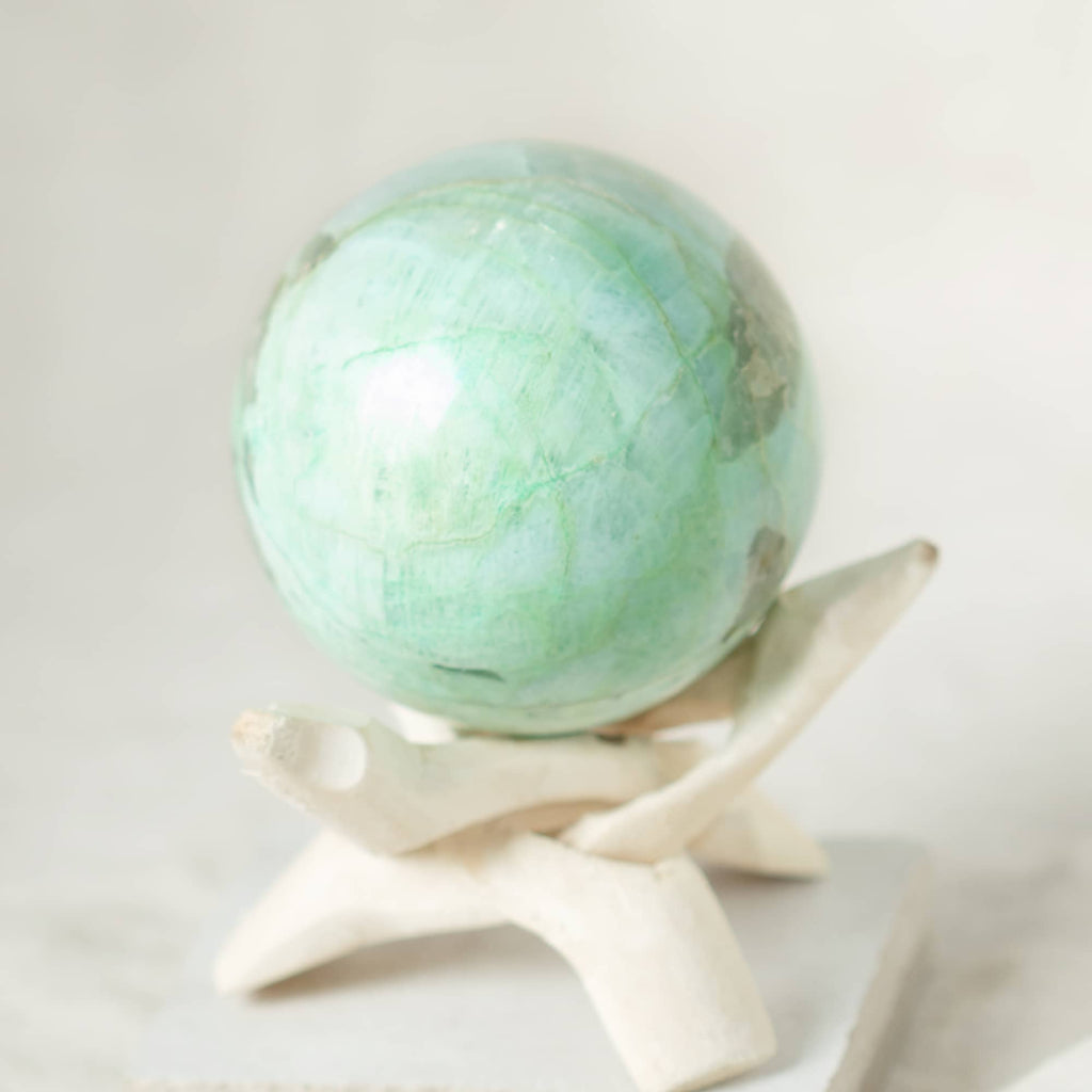 Rare Green Moonstone Sphere - 1 of a Kind