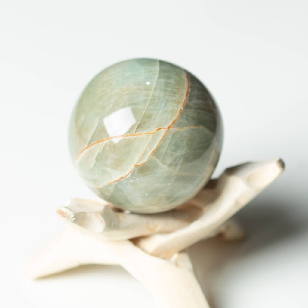 Rare Green Moonstone Sphere - 1 of a Kind