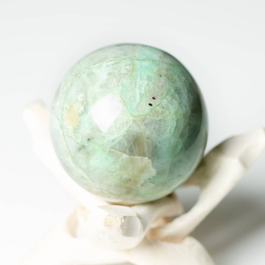 Rare Green Moonstone Sphere - 1 of a Kind