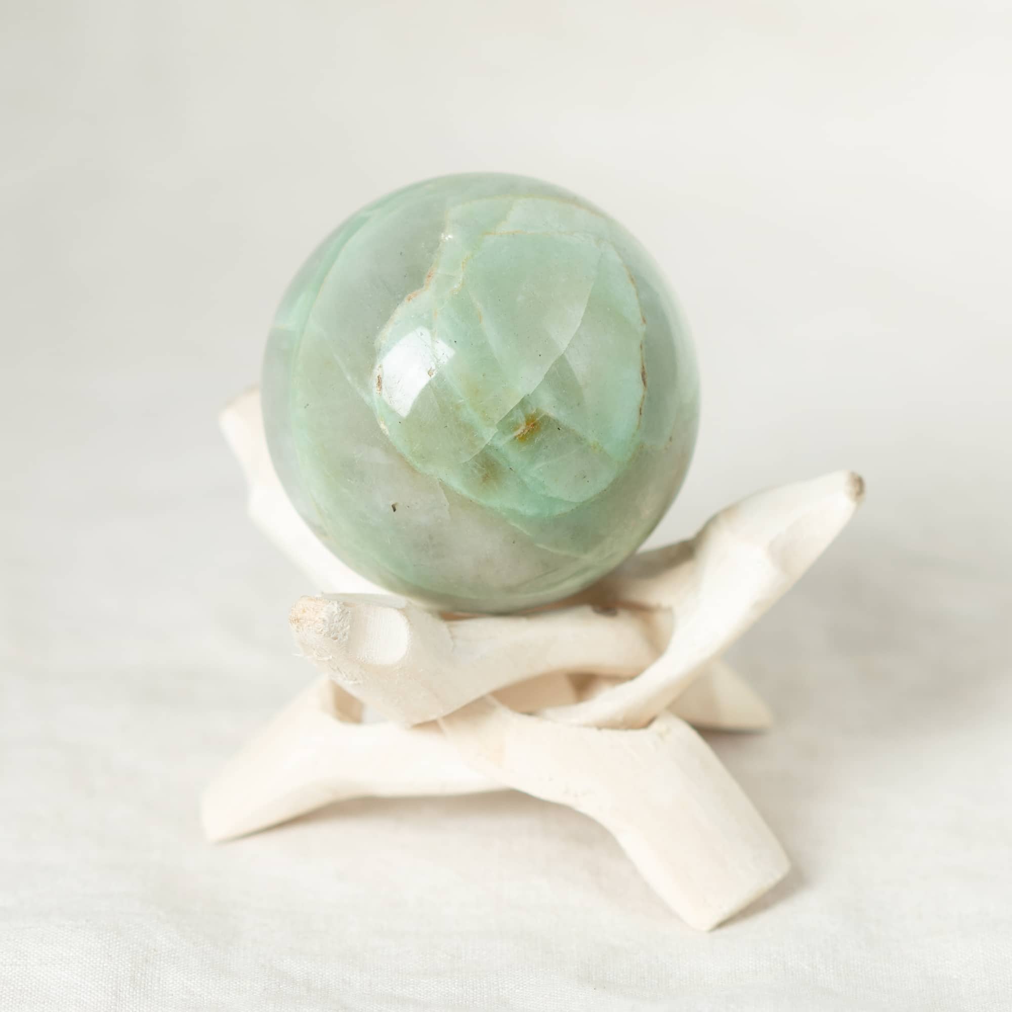 Rare Green Moonstone Sphere - 1 of a Kind