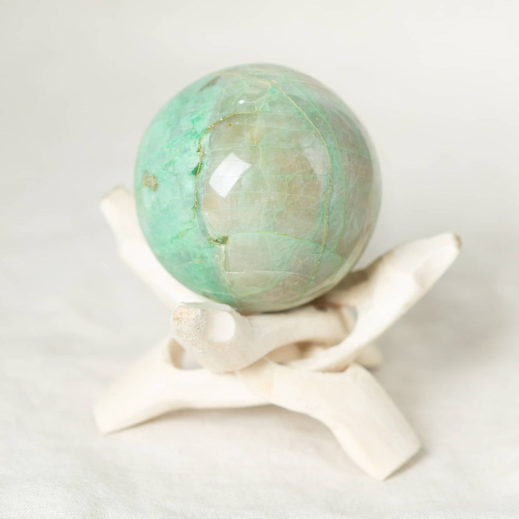 Rare Green Moonstone Sphere - 1 of a Kind