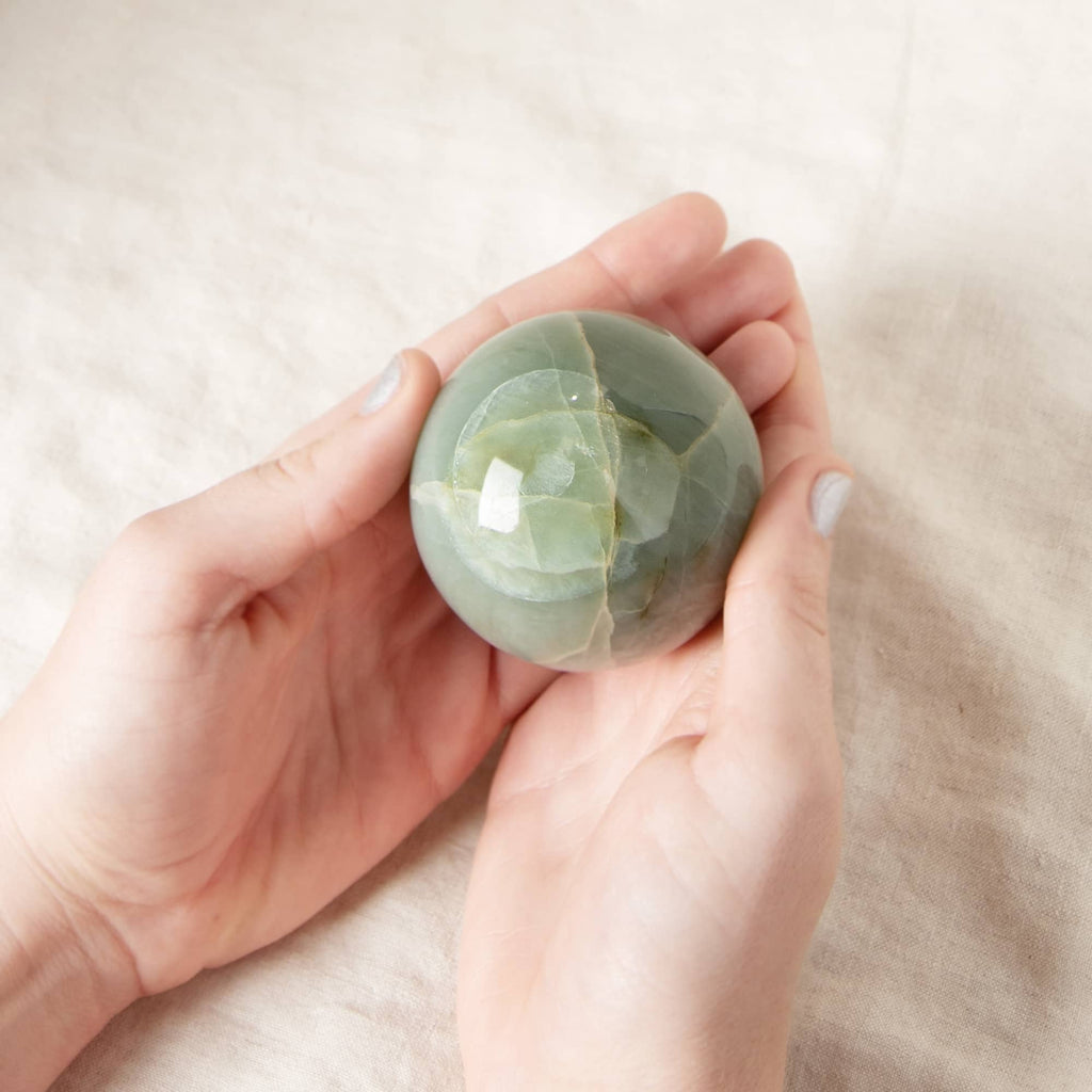 Rare Green Moonstone Sphere - 1 of a Kind