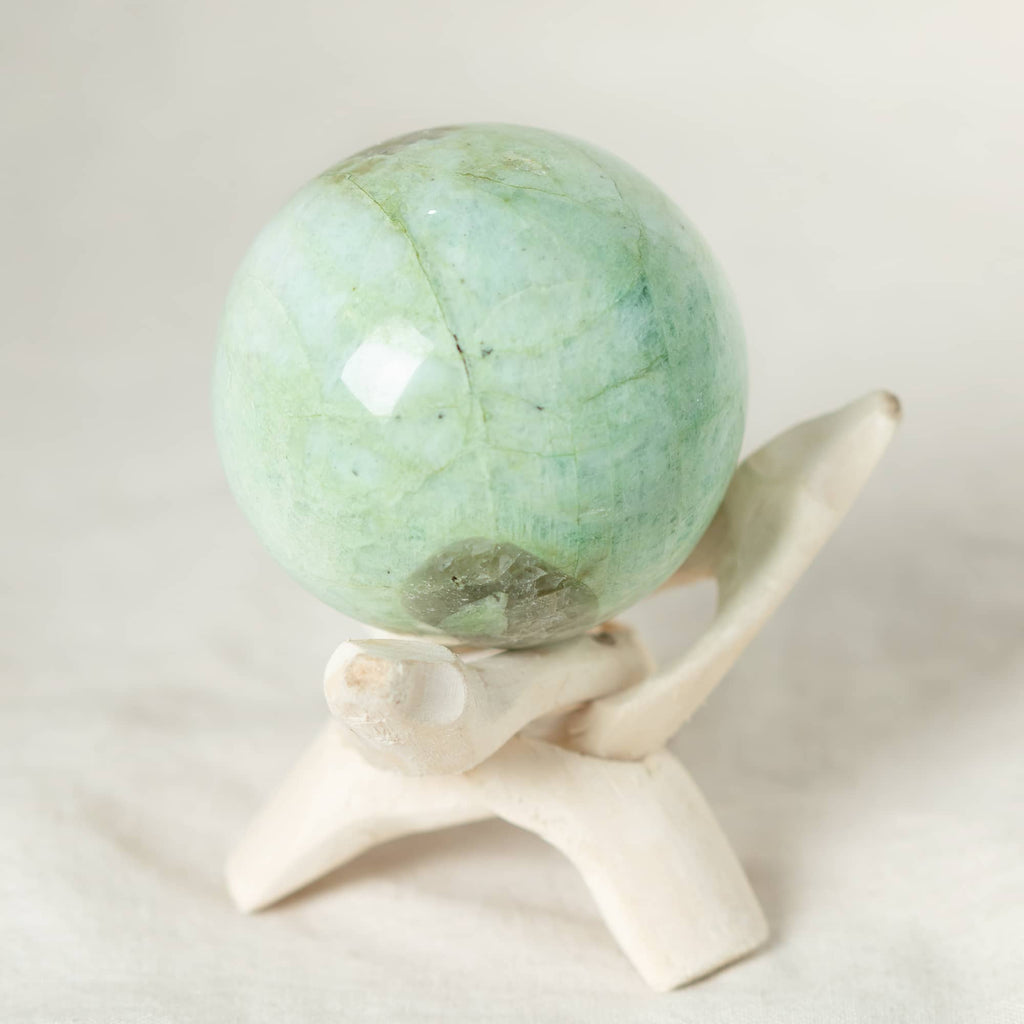 Rare Green Moonstone Sphere - 1 of a Kind