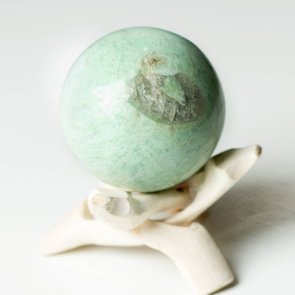 Rare Green Moonstone Sphere - 1 of a Kind
