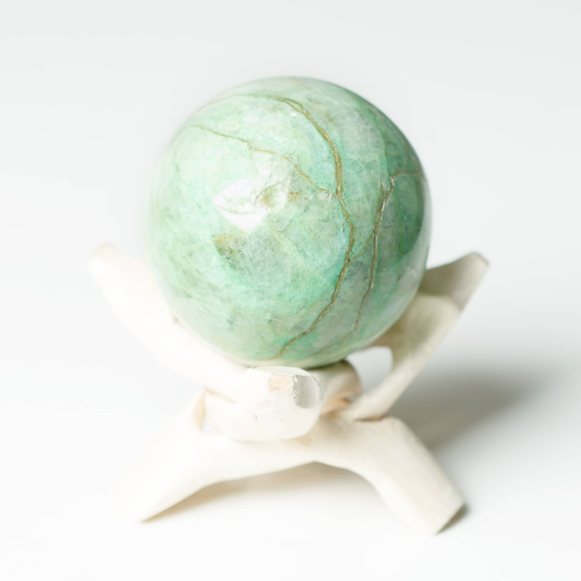 Rare Green Moonstone Sphere - 1 of a Kind