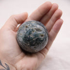 Moss Agate Sphere with Tripod
