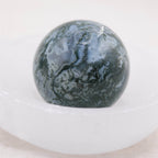 Moss Agate Sphere with Tripod
