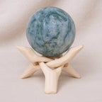 Moss Agate Sphere with Tripod