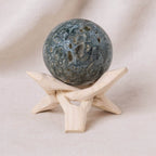 Moss Agate Sphere with Tripod
